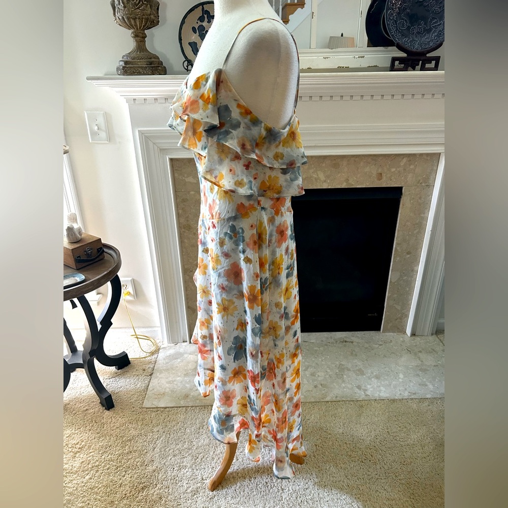 NWT Anthropologie Floral Ruffle Dress - Picture 8 of 12